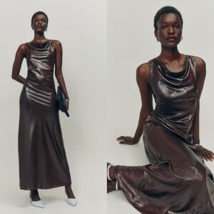 Reformation Avi Dress In Brown Size XS